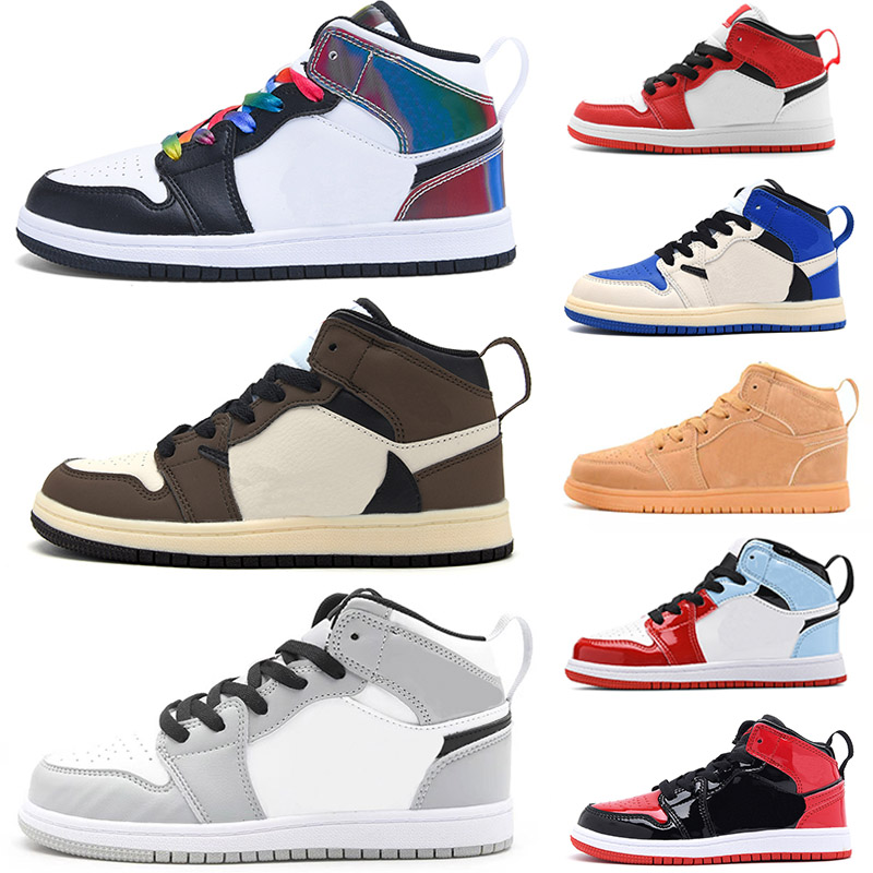 

Infants 1s Jumpman 1 Kids Basketball Shoes Athletic Outdoor Toddler Pine Green Game Royal Obsidian Chicago Bred Athletic Sneakers Multi-Color Tie-Dye size 26-35, Box