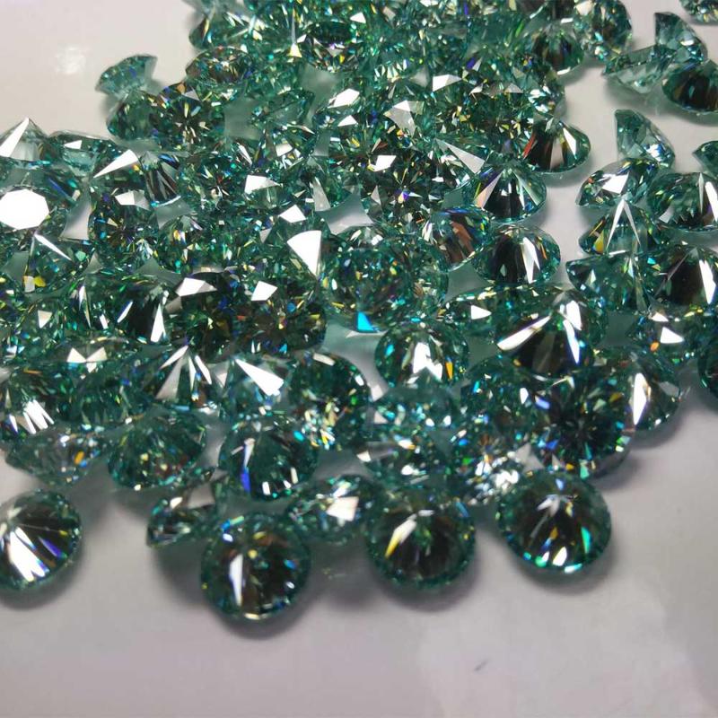 

Loose Diamonds Wholesale 1 Carat Blue Green Moissanite Stone For Nice Jewelry D Color VVS1 Round Gra Pass Diamond Pen TestLoose
