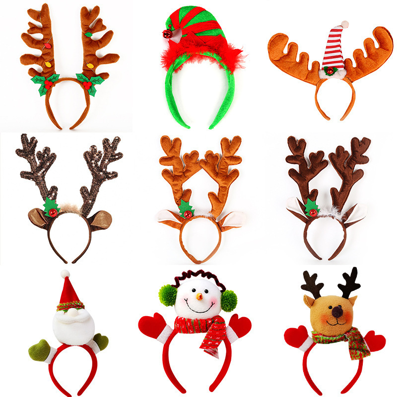 

Headbands Explosive Bells Christmas Antlers Headband Christmas Decoration Headwear Hair Accessories Jewelry Gifts Christmas Headband 220826