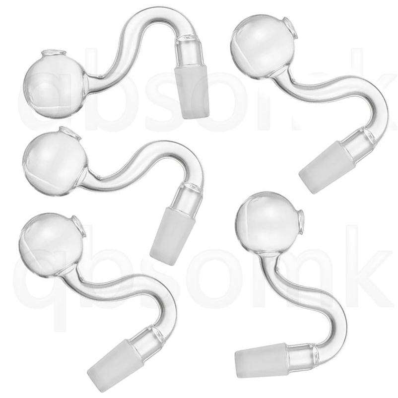 

QBsomk 10mm 14mm 18mm male female clear thick pyrex glass oil burner water pipes for rigs bongs big bowls smoking245a