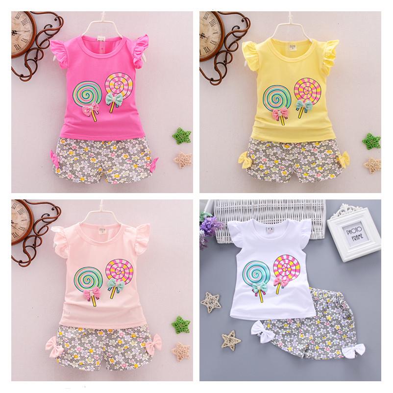 

Summer Princess Baby Girl Clothes Set Newborn Clothing Suit Sleeveless T Shirts Tops Vest Cotton Shorts Infant Outfits, Tz252