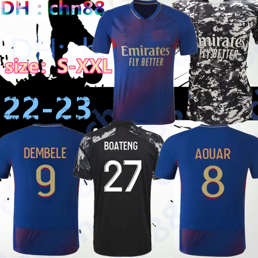 

22/23 Maillot Lyon 4TH 2022 2023 Olympique Soccer Jersey Lyonnais OL digital fourth football shirts TRAORE MEMPHIS men kids kits equipment BRUNO G football shirt, 21-22 4th