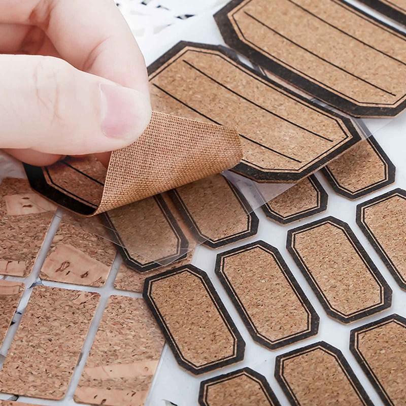 

Wall Stickers Wooden Labels Sticker Craft Kitchen Bottle Jars Organizer Packaging Sealing Label Adhesive