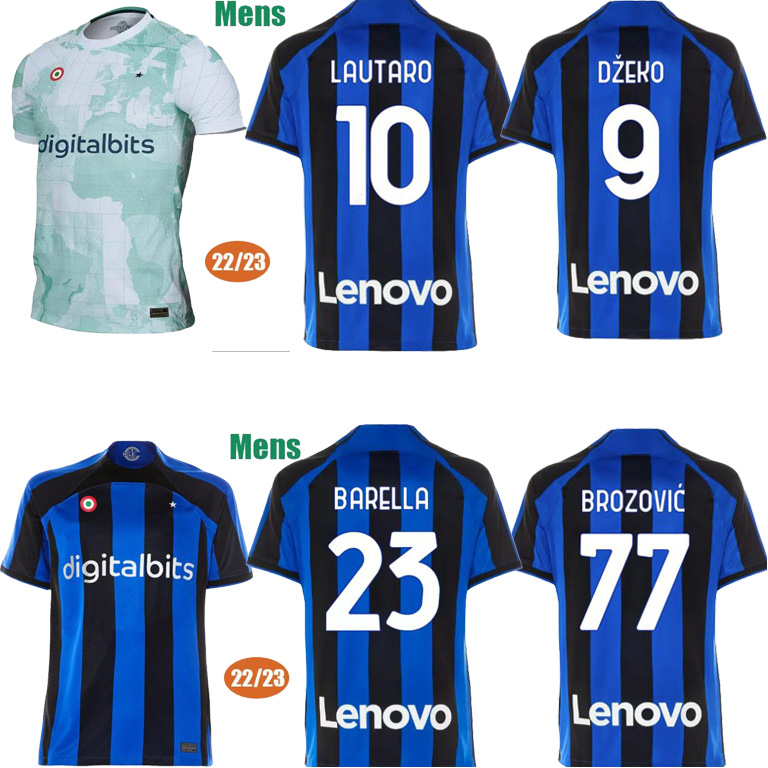 

2022 2023 LUKAKU soccer jerseys HOME AWAY CORREA DZEKO BARELLA LAUTARO SKRINIAR DE VRIJ 22 23 football shirt uniforms men kit BROZOVIC Gosens Inter Milans, Orange