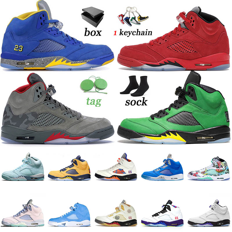 

Wholesale Bluebird 5 5s Basketball Shoes Men Sports Sneakers Easter Black Muslin Oreo What The White xsail Island Green Easter Grey Top 3 Oregon Camo Womens Trainers, C34 green bean 40-47