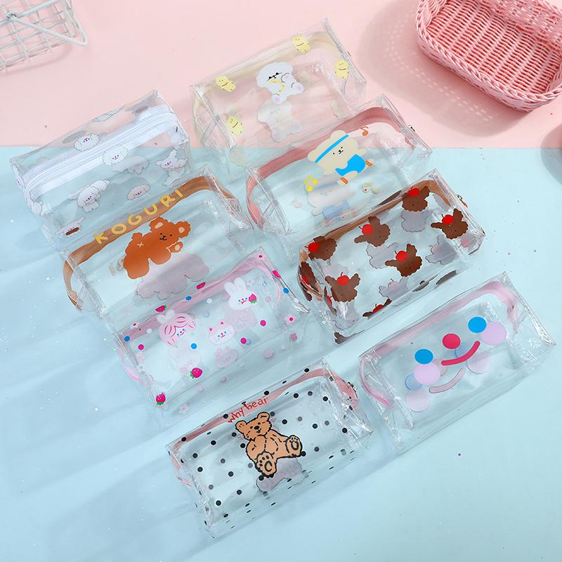 

Cosmetic Bags & Cases Cartoon Makeup For Women Waterproof Multi Purpose Portable Transparent Travel Toiletry Bag Organizer Pouch, Many dogs