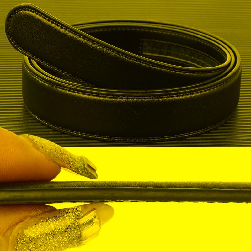 

Belts Luxury Men's Leather Belt Automatic Ratchet Strap Replace No BuckleBelts, As pic