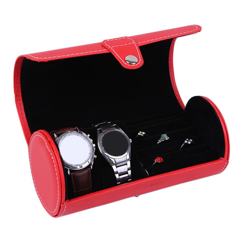 

Watch Boxes & Cases Universal PU Leather Case Storage Jewelry Box For Earring CollectorWatch