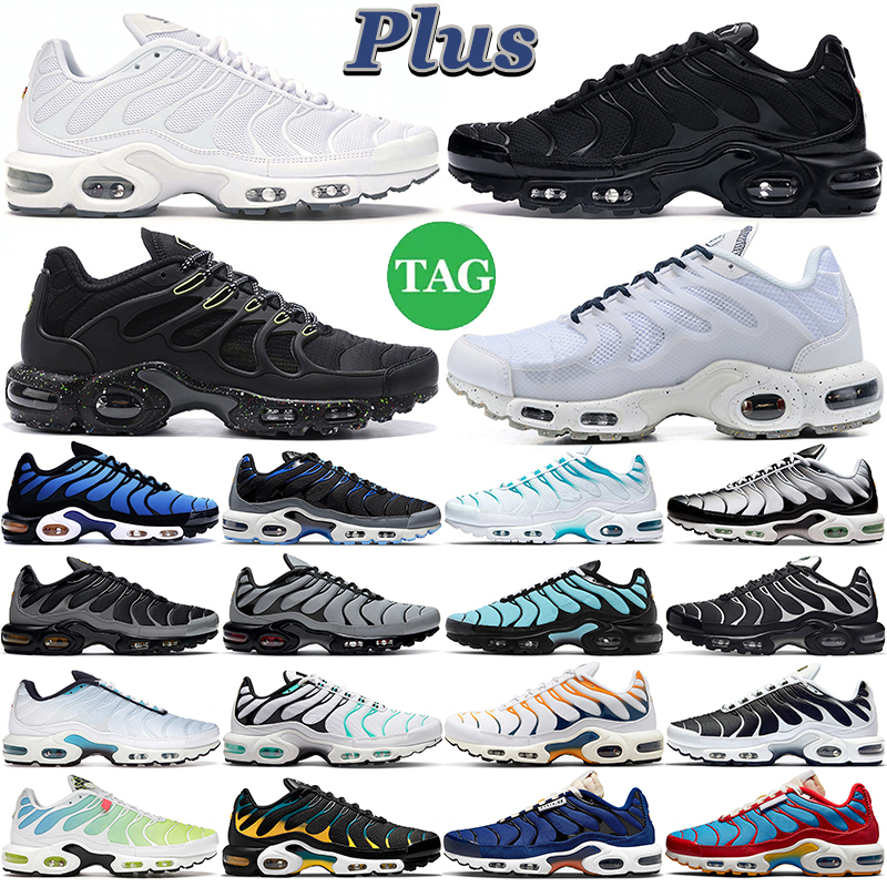 

2022 Plus Tn Running Shoes Men Women Terrascape Triple Black White Navy Hyper Blue Fury Jade Wolf Grey Reverse Sunset Mens Trainers Sports Sneakers, 15