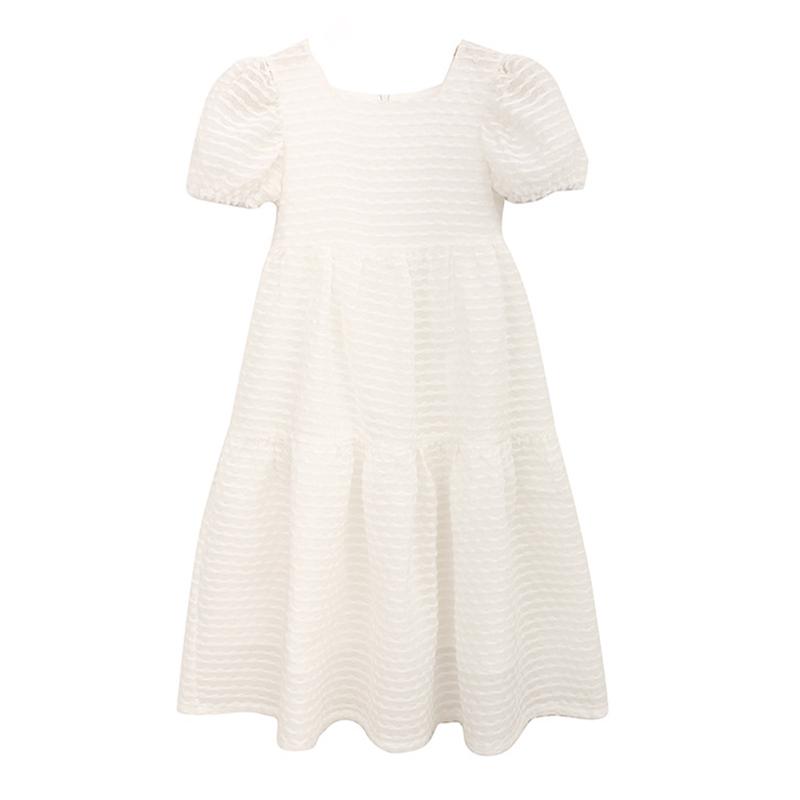 

Girl's Dresses Summer Girls Princess Dress Children Elegant Party Clothing Kids Long Style Cute #6983Girl's, White