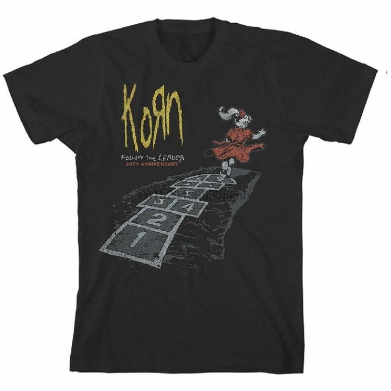 

Men's T-Shirts Authentic Korn Follow The Leader 20Th Anniversary T-Shirt S M L Xl 2Xl 3Xl, 0300117-red