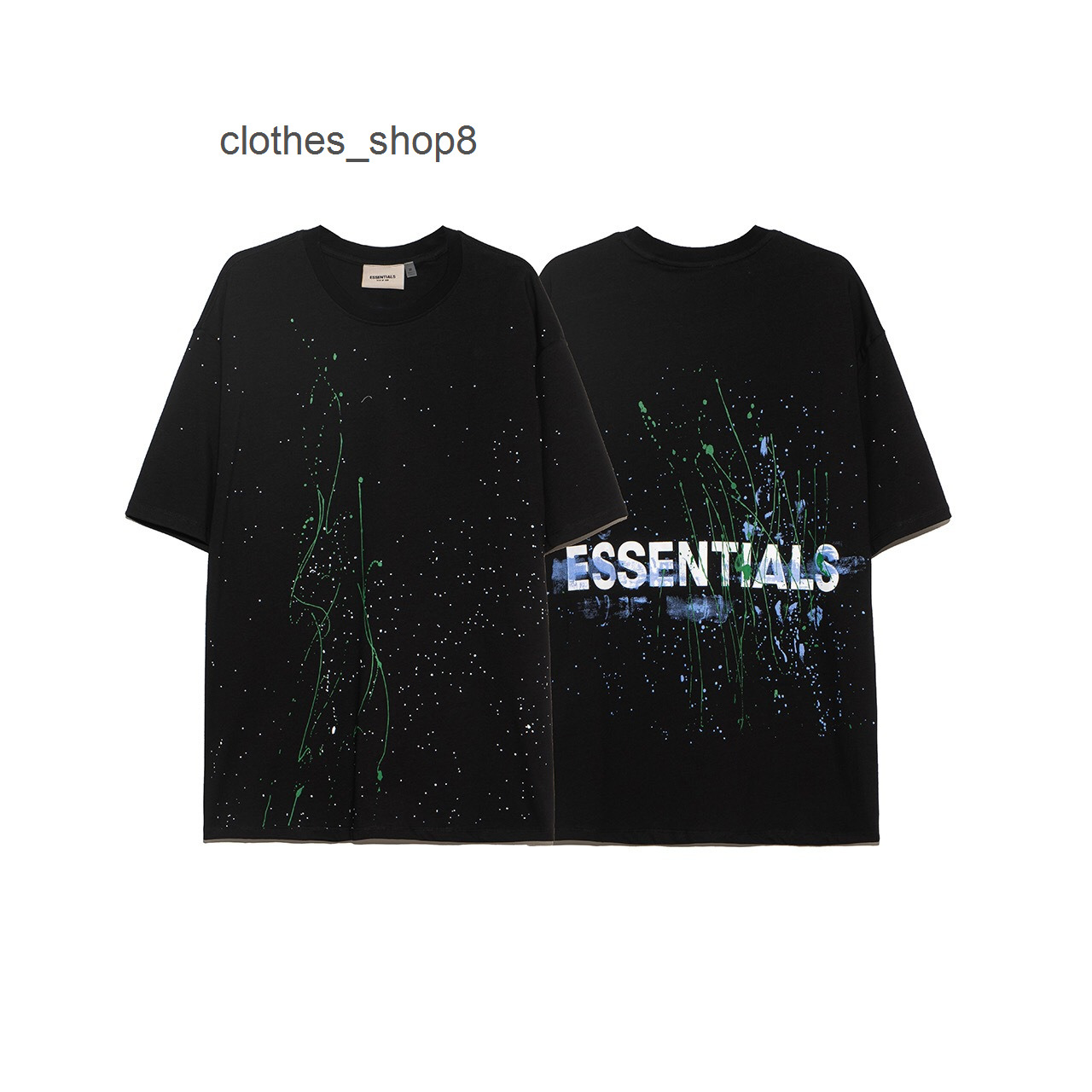 Designer T-shirts Men's Sweaters High street fashion brand essentials multi thread splash graffiti print short sleeve fog men's and wom