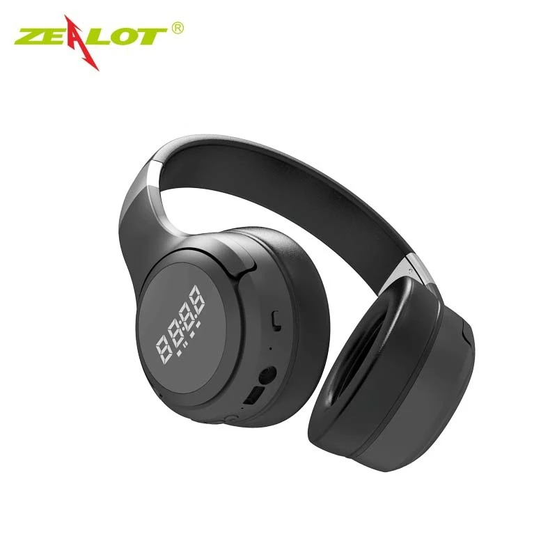 

ZEALOT B28 Wireless Headphones Noise Reduction Bluetooth Earphone Stereo Foldable Sport Headset With Mic LED Digital Display, Mix colors