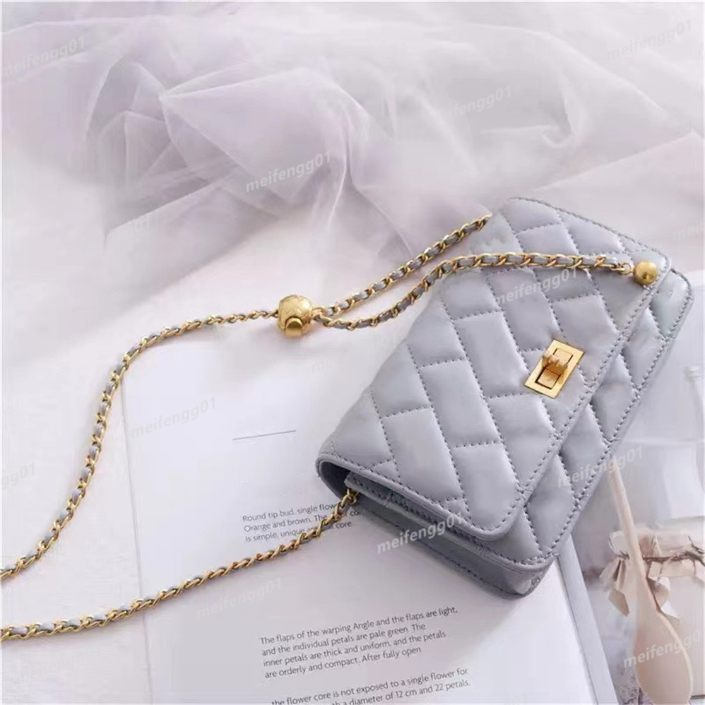 

highquality women's handbag sheepskin handbag fashion gold chain flip wallet cross designer bag luxury shoulder Wallet, Yellow