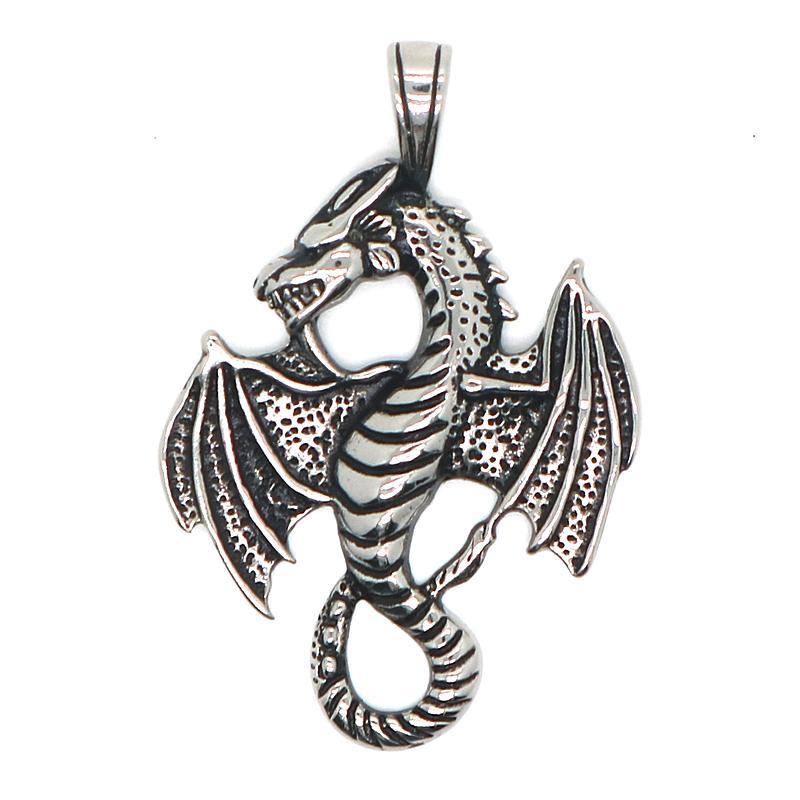 

Pendant Necklaces Unisex 316L Stainless Steel Cool Dragon Fire EstPendant NecklacesPendant