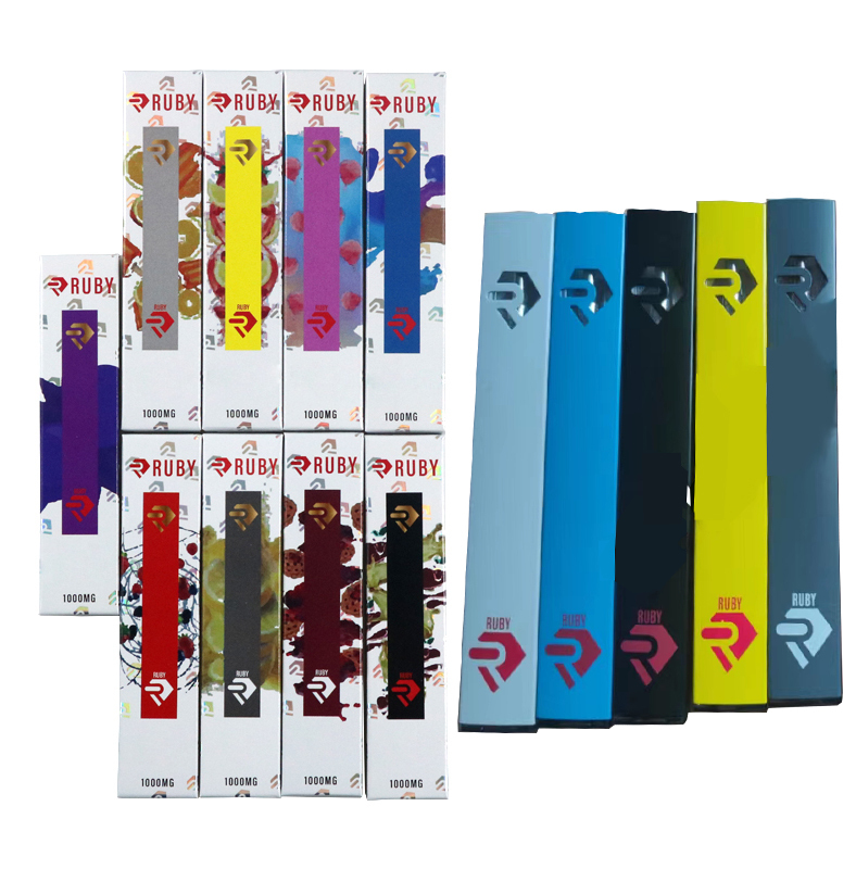 

Ruby Disposable Vape Pen pods system E Cigarette 1ml Ceramic Coil 10 Strains Thick Oil Cartridges Rechargeable Battery ZAtomizer With packaging vs cake glo dabwoods