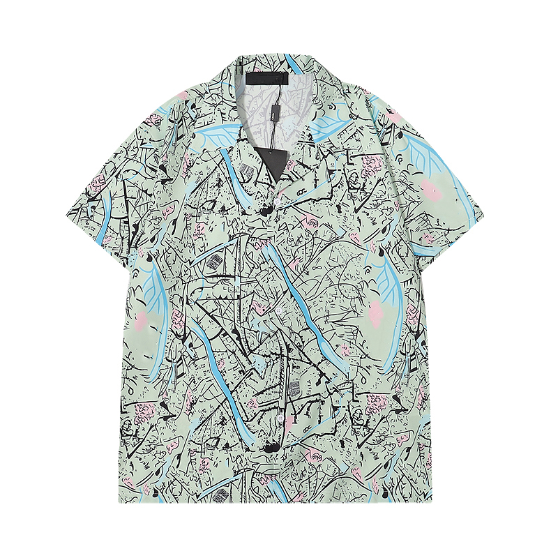 

New Men's t shirt Summer Designer Shirts Fashion Hawaiian Floral Print Casual Men's Slim Short Sleeve Beachwear Asian Size M-3XL, Supplementary shipping