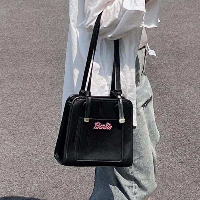 

Evening Bags Retro Women Designer Shoulder Bag PU Leather Ladies Small Tote Underarm College Style Letter Purse HandbagsEvening EveningEveni, Black