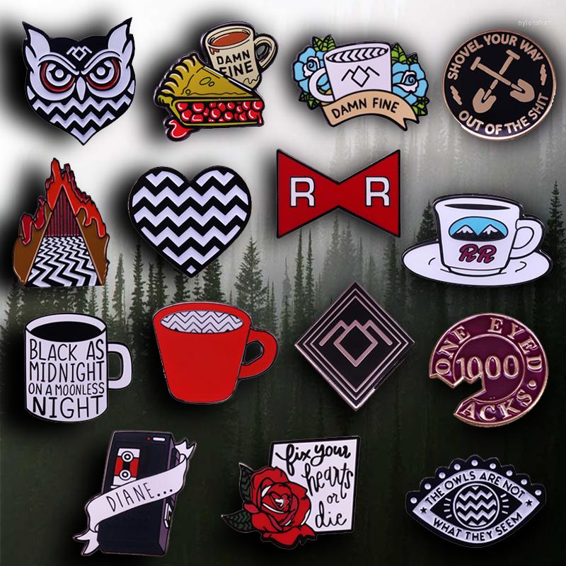 

Pins Brooches David Lynch Dream Twin Peaks Badge Brooch Enamel Pin JewelryPins