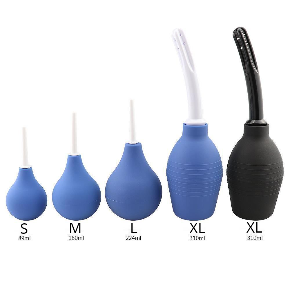 

Rectal Shower Cleansing System anal toys Silicone Gel Blue Ball Colon Enema Anal Plug