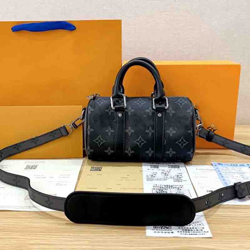 

HH Classic Mini Speedy Pillow Bag Women Handbag Keepall Totes Crossbody Bags Letter Damier Distorted Removble Shoulder Strap Travel Duffle With logo Size 20x12 cm, Add shipping fee