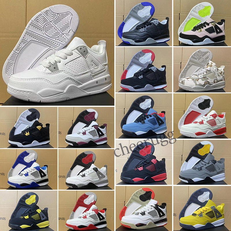 

Kids 4 Basketball Shoes Black cat Toddler TD 4s Red Chicag Boys Girls BasketBall Pour Enfants Athletic Outdoor Sneakers size 26-35, Factory outlet