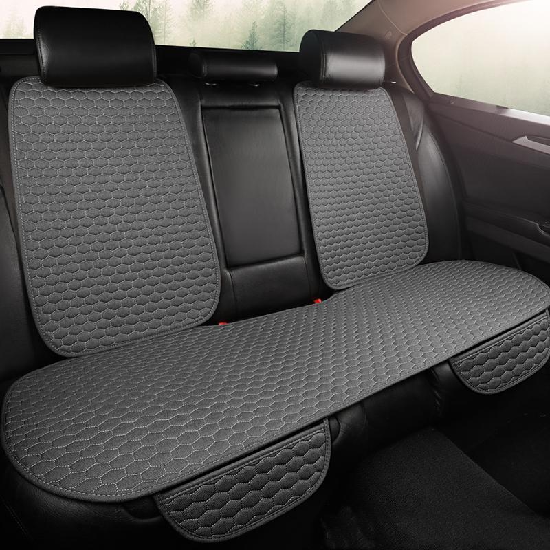 

Car Seat Covers Flax Cover Protector Front Rear Back Backrest Pad Linen Cushion Mat Auto Interior Truck Suv Van Four Seasons General