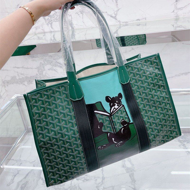 

Tote goyas Bulldog Shopping Bag Villette Beach Handbag quality Women handbags fashion Large luxury designer travel Shoulder Wallet, Blue