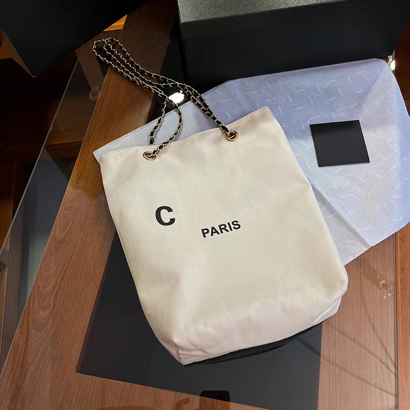 

Womens Paris Designers Canvas Shopping Bag Shopper Fashion Totes Chain Purse Hand Bag Shoulder Bag High Quality Handbags Medium Big Large Tote Sports CASUAL Pouch, Cl234#211