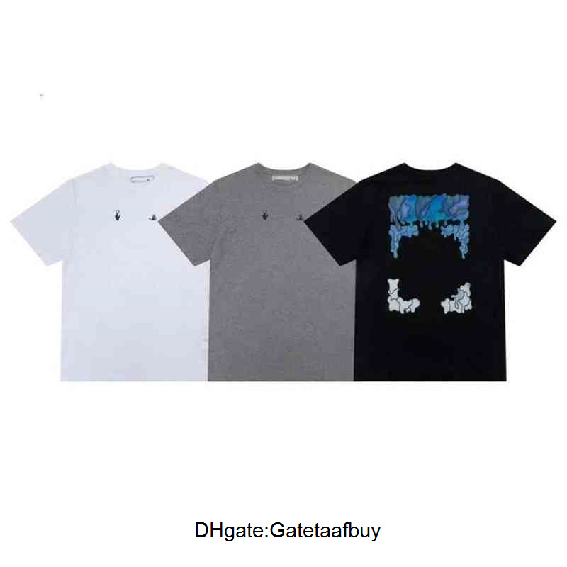 

Fashion Brand Offs Mens t Shirts Designer Classic Back Arrow Melt Gradient T-shirt Luxury 3d Letter Print Casual Loose Clothing Women Top AQ78, 23