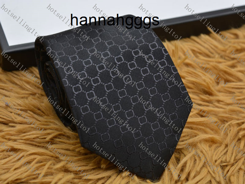 

Men's Letter Tie Silk Necktie black blue Jacquard Party Wedding Business Woven Fashion Design with box G898 1PHM