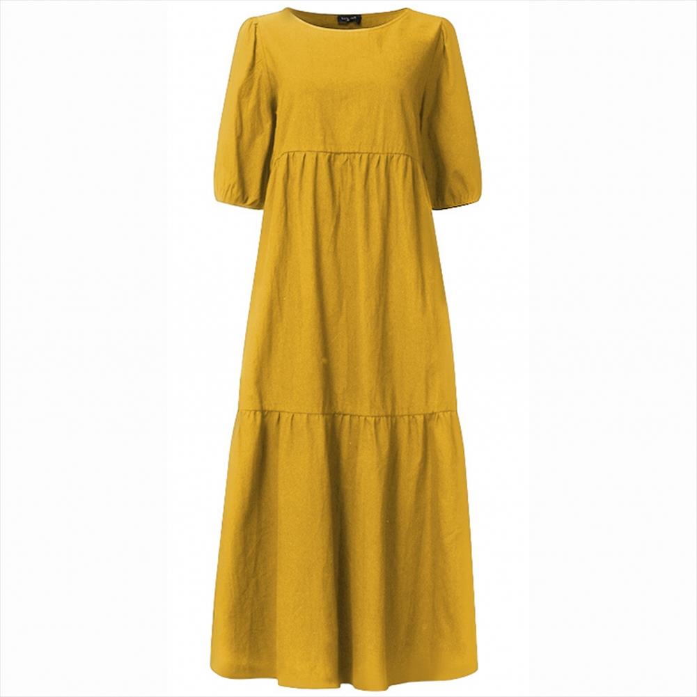 

Summer Dress Vintage Sexy Lantern Sleeve Mid-calf Women Sundress Casual Bohemian Beach Vestidos Big Size, Blue