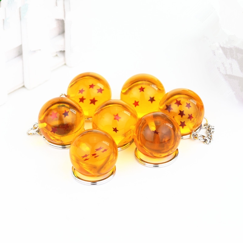 

1-7 Stars Goku Star Spherical Keychain for Women Men Keyring Jewelry