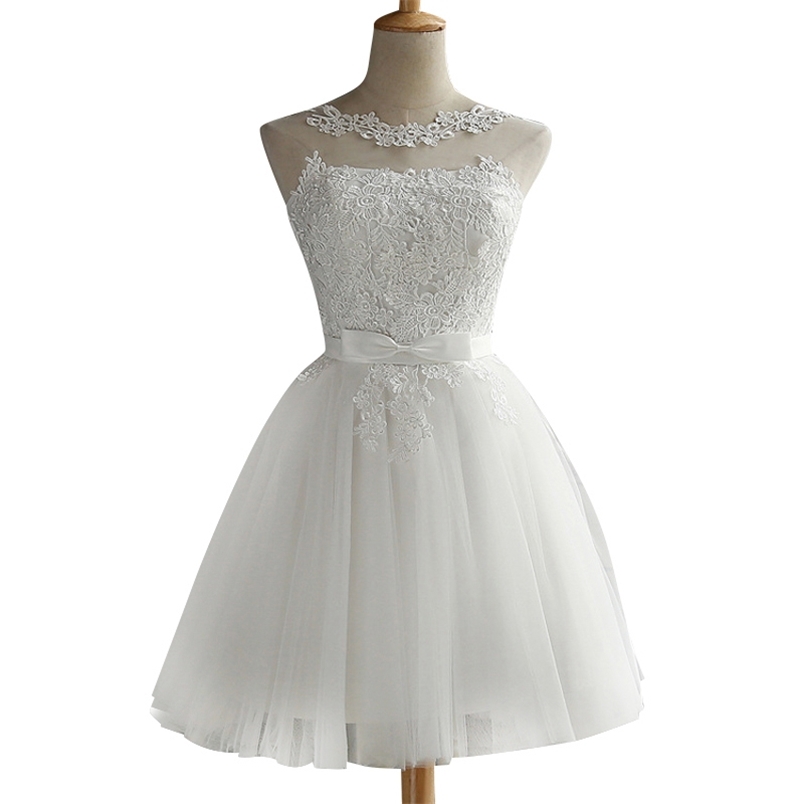

Women White Bowknot Lace Dress Fashion Solid A Line Sleeveless Sexy Swing Elegant Party Dresses Vestidos 220613, Gray