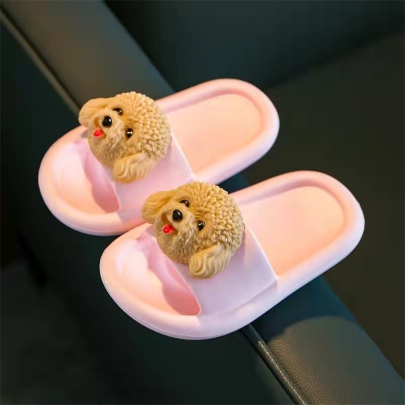 

Childrens Indoor Nonslip Soft Bottom Bathing Home Slippers Kids for Girl Baby Toddler Girls Shoes 220617, Apricot teddy
