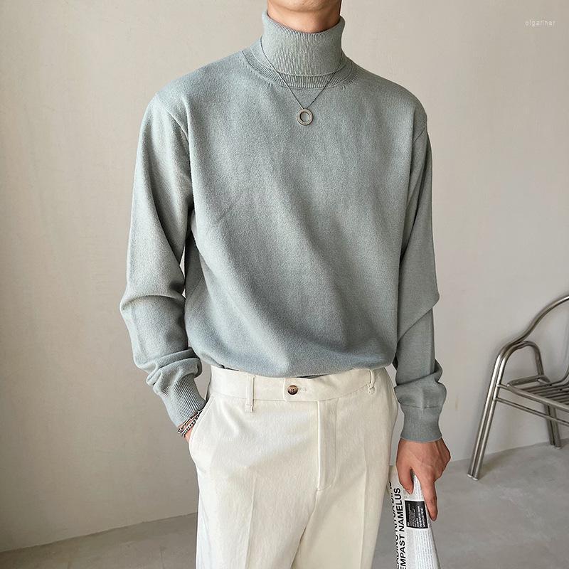 

Men's Sweaters Winter Bottoming Shirt Turtleneck Sweater Simple Men's 2022 Comfortable Skin-friendly Pullover All-match SweaterMen's Olg, White
