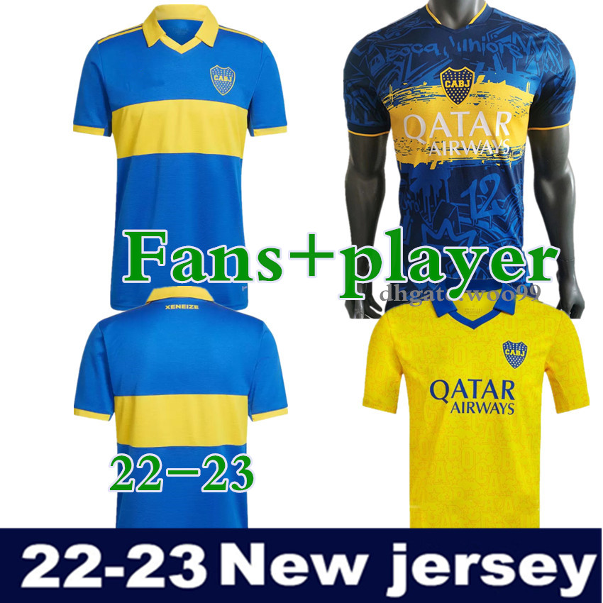 

22 23 Boca Juniors soccer jersey BENEDETTO TEVEZ DE ROSSI 2022 2023 home away 3rd thailand football shirt MARADONA Fans player version