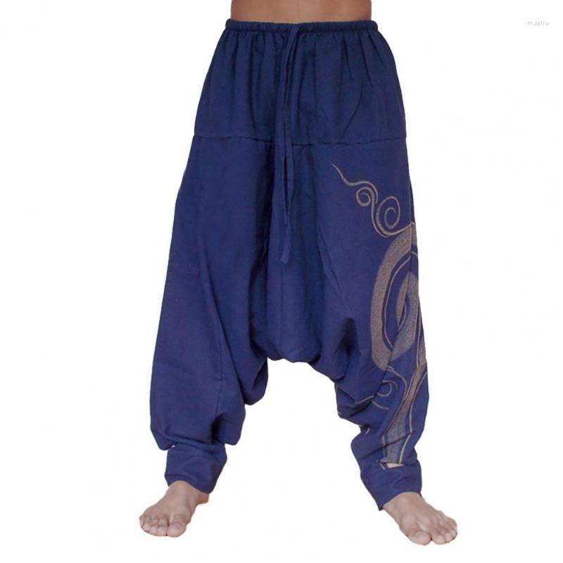 

Men's Pants Men Loose Fit Drop Crotch And Print Stylish Nylon Harem Baggy Trousers Streetwear 2022Men's, Auburn