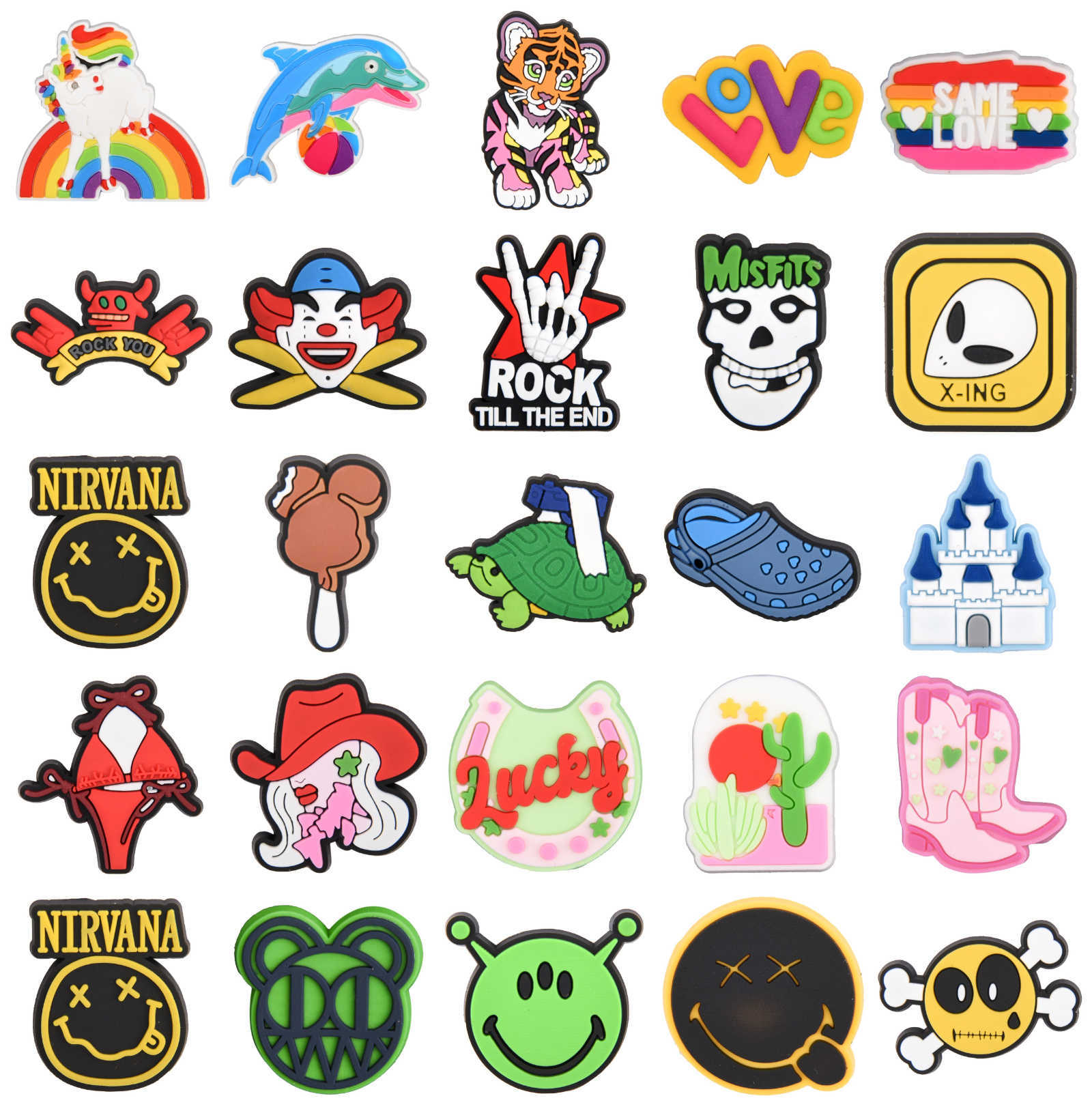 

1pcs Shoe Charms Croc Accessories Designer Interesting Cartoon Characters Suitable charms For Kids Girls Gifts