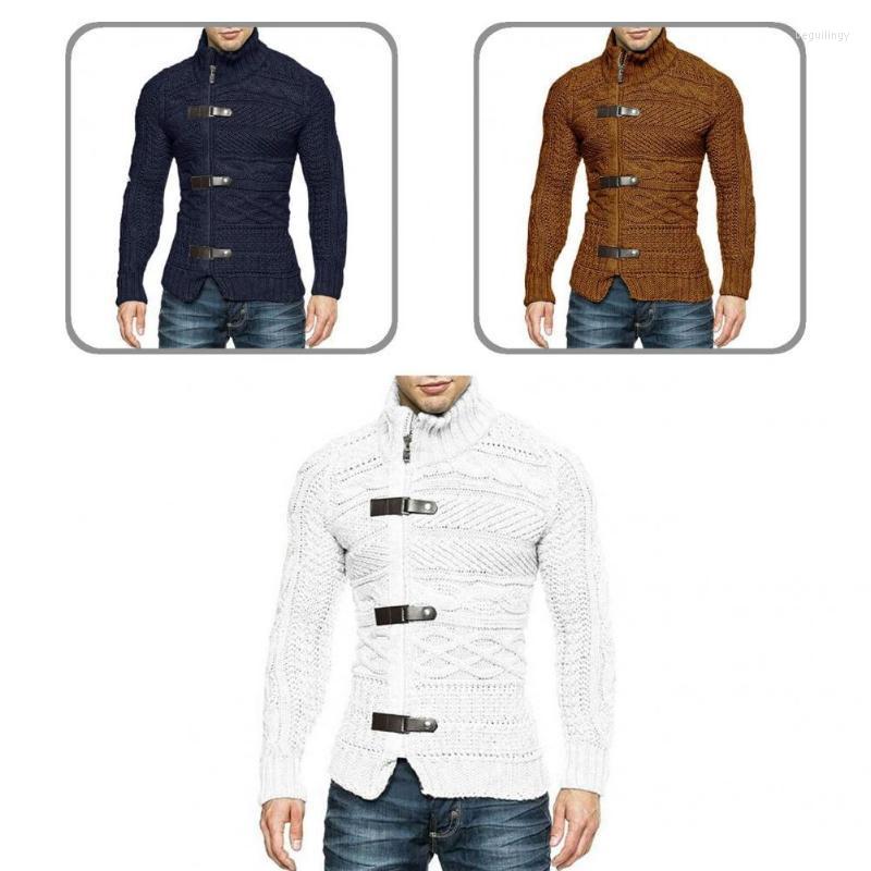 

Men's Sweaters Solid Color Useful Modern Design Cardigan Sweater Keep Warm Coat No Shrinking For Home Begu22, Army green