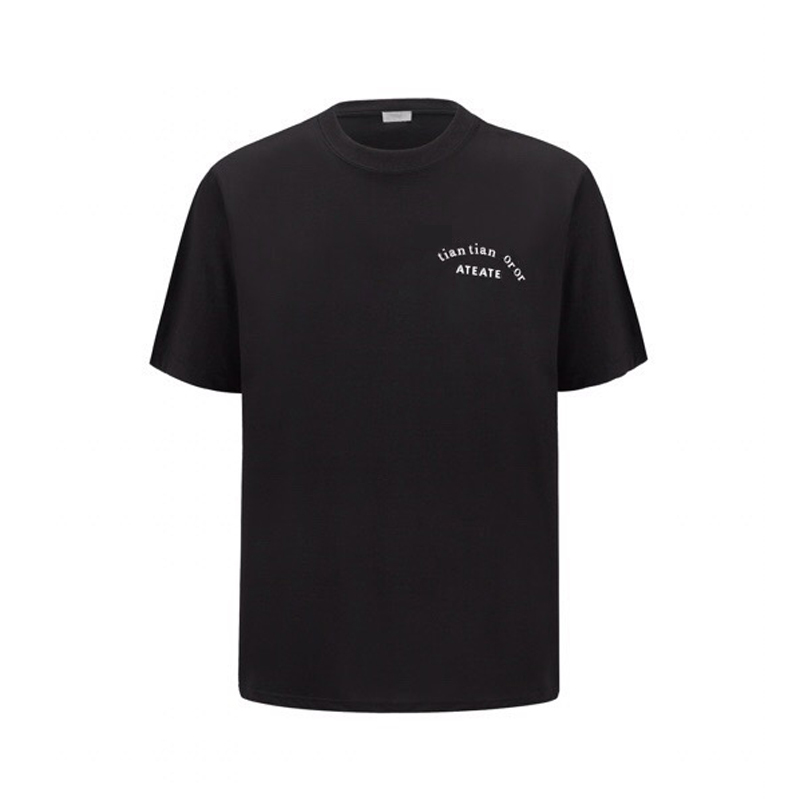 

PAIRS ATELLIER Letters Printed Tee 21SS Fashion Man Women T-shirt FZTX203, Black