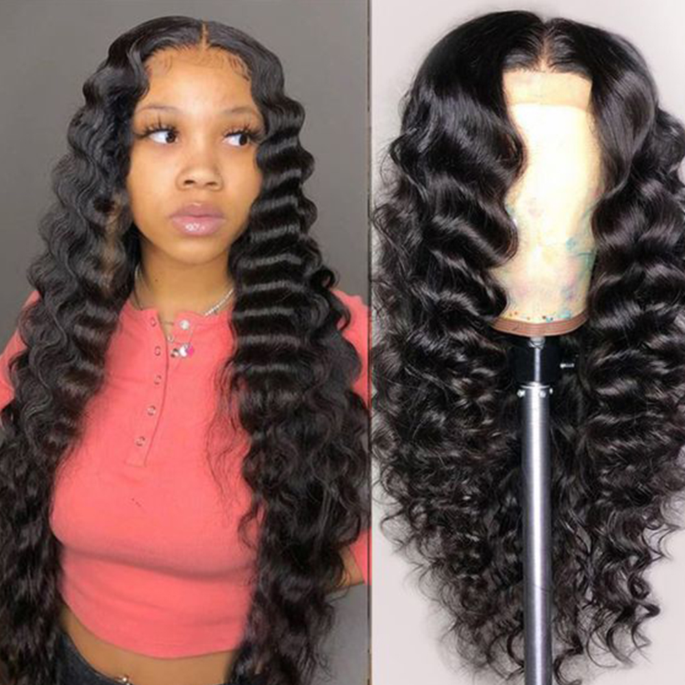 

LX Brand Loose Deep Wave Wig 13x6 Lace Front Wig 30 Inch Human Hair Wigs For Black Women 5x5 180% Loose Deep Wave lace Frontal Wigfactory di, 4x4 closure wig