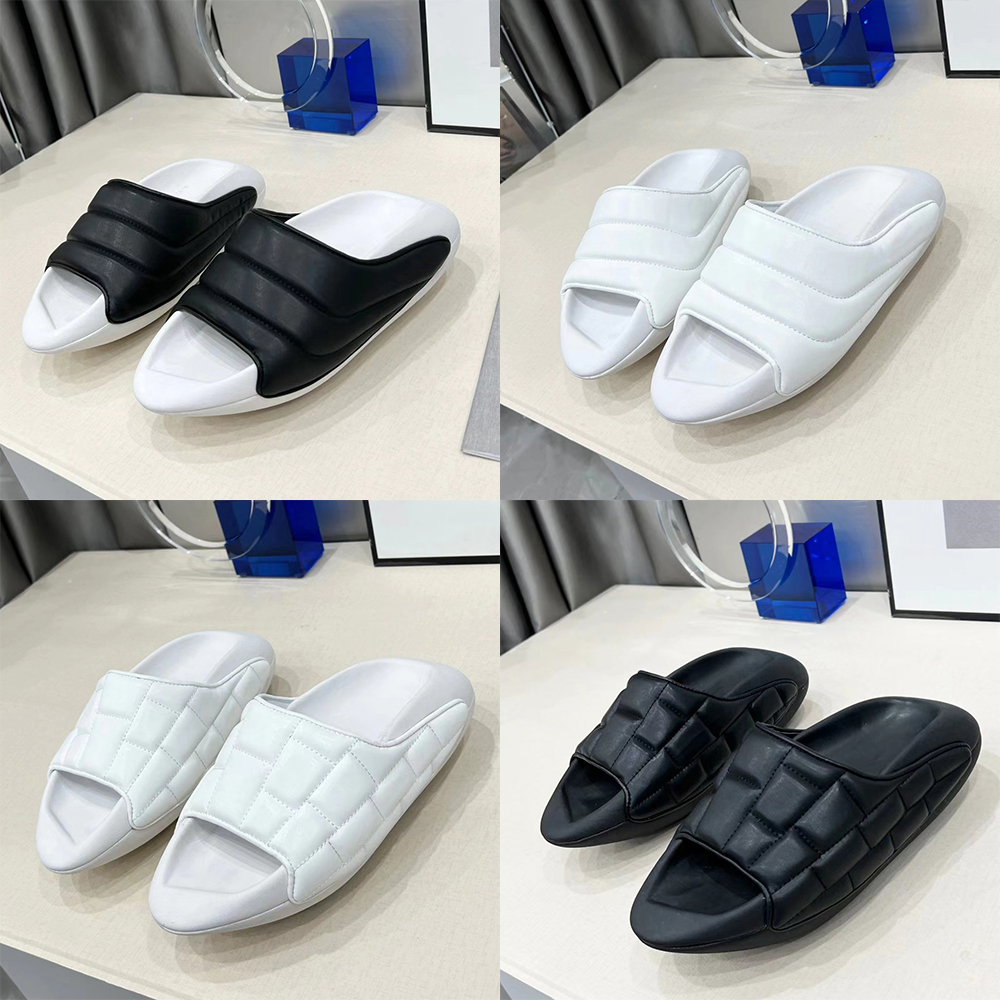 

Fashion Designer Men Women Space Slippers Beach Sandals Loafers Print Soft dough Microfiber Cowhide Genuine Leather Slide Summer Wide Sandals Size 35-45, #3