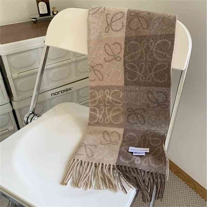 

Designer Scarf Claic cahmere carf loe luojiawei milk tea Plaid tael wool men and women ame lover ha autumn winter U3TI