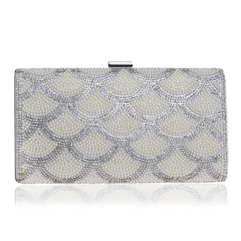 

Evening Bags Beaded Women Bag Party Wedding Shoulder Handbags SILVER/GOLD/BLACK Female Diamonds Clutch YM1099Evening