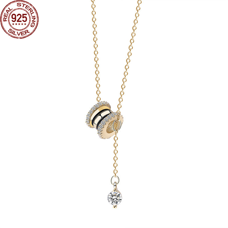 

S925 Sterling Silver Small Manyao Necklace Women's Chain Net Red Ins Korean Min