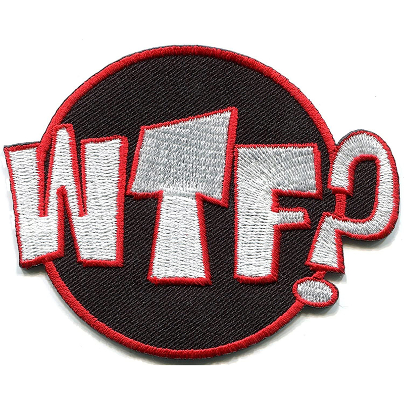 

Sewing Notions WTF Funny Joke Letters Embroidery Patches For Clothing Hats Bags Iron On Decoration Patch