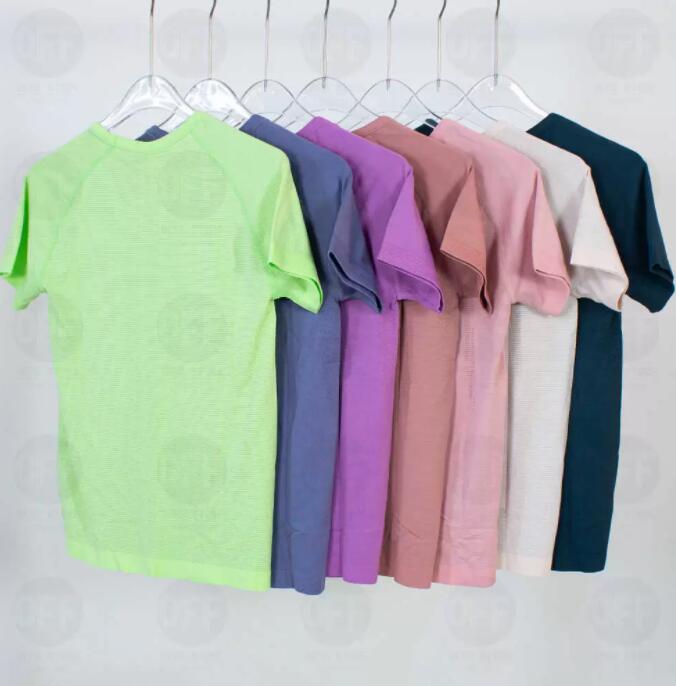 

yoga Lu Swiftly tech 2.0 newest womens t-shirts wear ladies sports t shirts short-sleeved T-shirt moisture wicking knit high elastic fitness