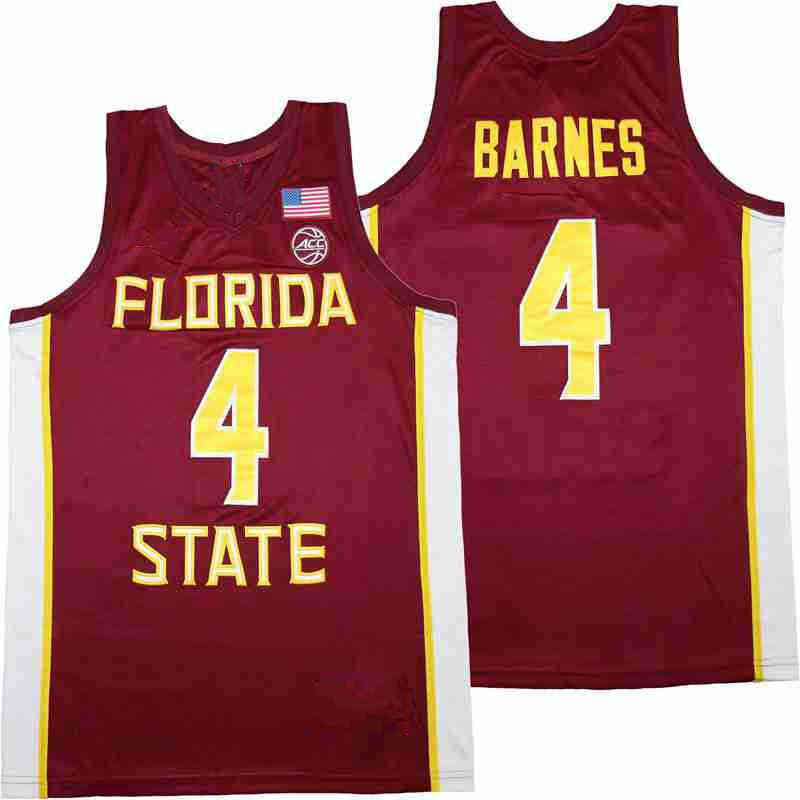 

NCAA Florida 4 Scottie Barnes Red Basketball Jersey, Picture