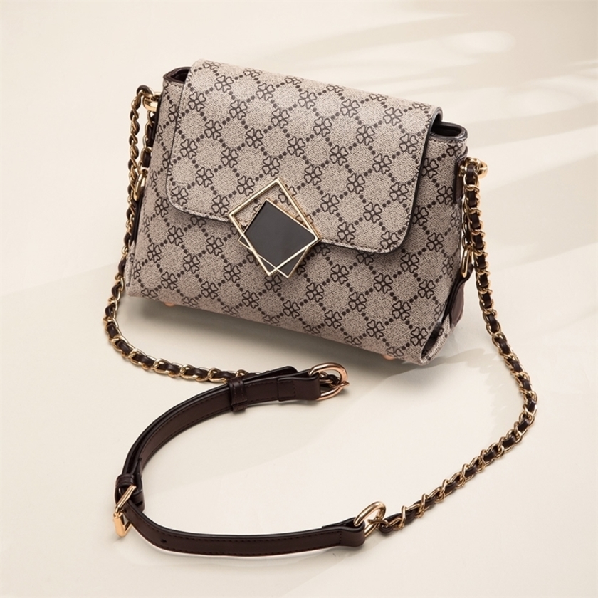 

20% off sitewide 2022 Top Design Luxury Bags high quality [Live popular products]Bag female messenger chain small square bag, Brown